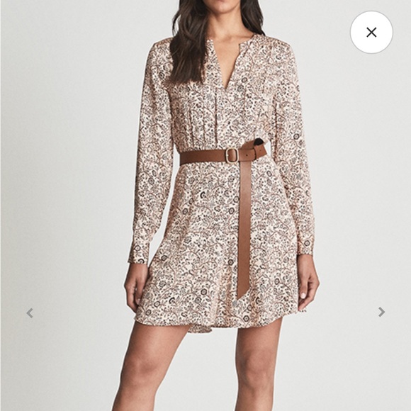 NWT Reiss Biily print paisley belted dress - Picture 2 of 11